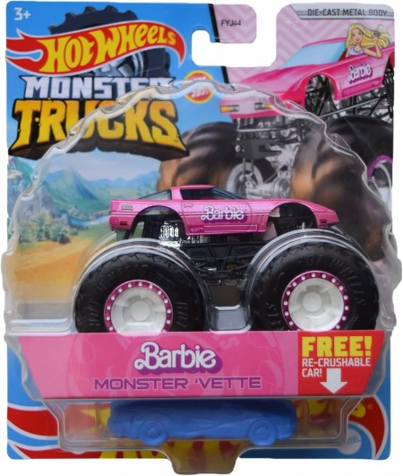 Carro Hot Wheels Monster Trucks - Barbie Monster'vette (jcd69)