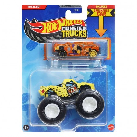 Carro Hot Wheels Monster Trucks - Totaled & Crashable Car (jcd95)