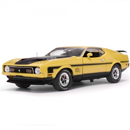 Carro Sun Star Ford Mustang Mach I Md 1971 Escala 1/18 - Amarelo