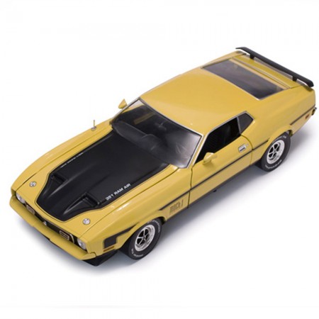 Carro Sun Star Ford Mustang Mach I Md 1971 Escala 1/18 - Amarelo