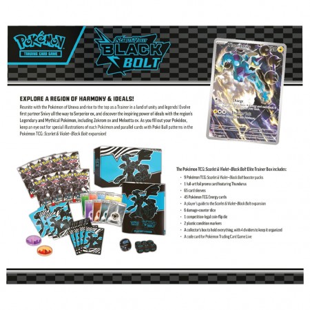 Cartas Pokemon Tcg: Scarlet & Violet - Black Bolt - Elite Trainer Box (11366)