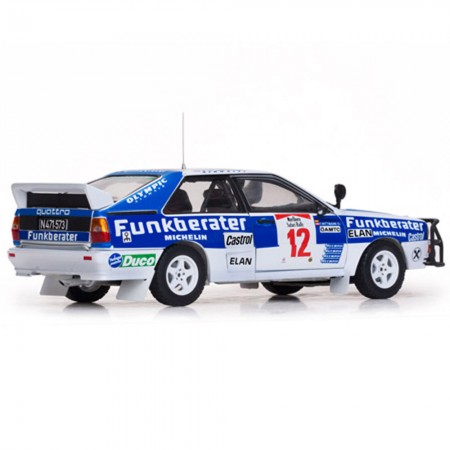 Carro Sun Star 1/18 Audi Quattro A2 #12 F.wittman 1984 Escala 1/18 - Azul e Branco