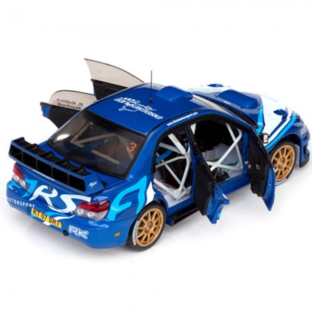 Carro Sun Star Subaru Imprenza Wrc07 #3 R.kubica Escala 1/18 - Azul