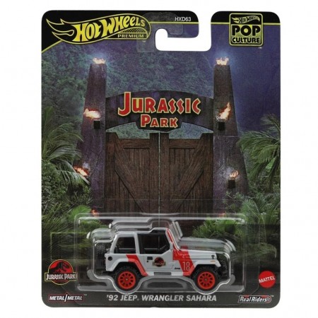 Carro Hot Wheels Premium Jurassic Park - '92 Jeep Wrangler Sahara (3080)