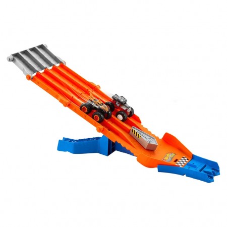 Pista Hot Wheels Monster Trucks - Racedown Destruction: Tiger Shark Vs Bone Shaker (3755)