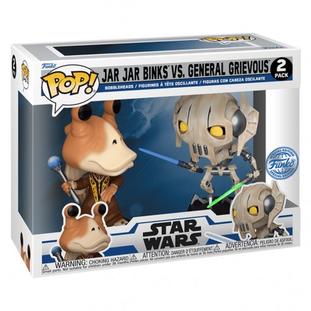 Funko Pop Star Wars: Clone Wars Exclusive - Jar Jar Binks. General Grievous 2-pack (76862)