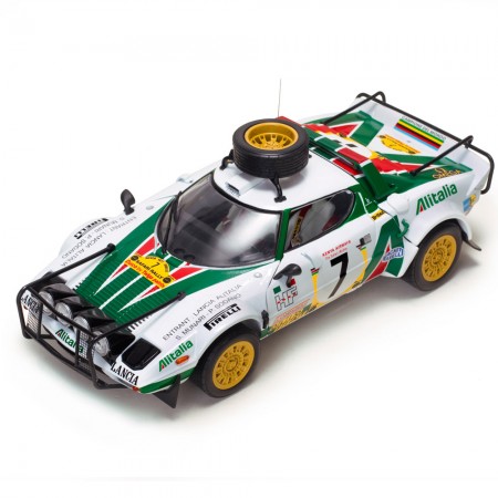 Carro Sun Star Lancia Stratos Hf #7 S.munari 1977 Escala 1/18 - Branco