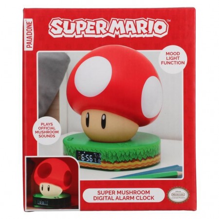 Alarme Paladone Super Mario - Super Mushroom Digital Alarme Clock (2503)