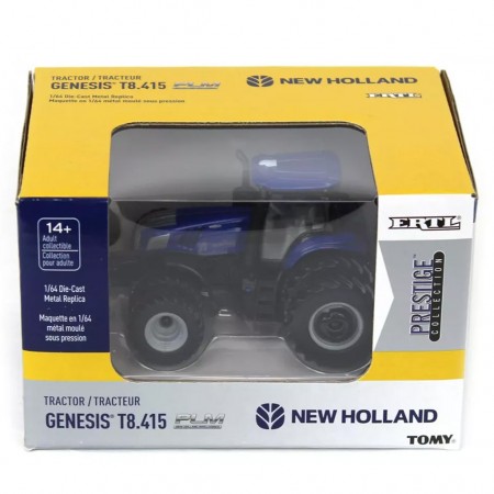 Trator Ertl New Holland Genesis T8.415 Dual Wheels Prestige Collection - Escala 1/64 (13975)