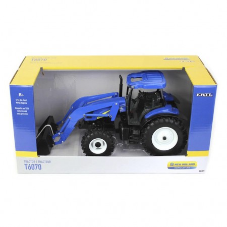 Trator Ertl New Holland T6070 Com Fwa & Loader - Escala 1/16 (13988)