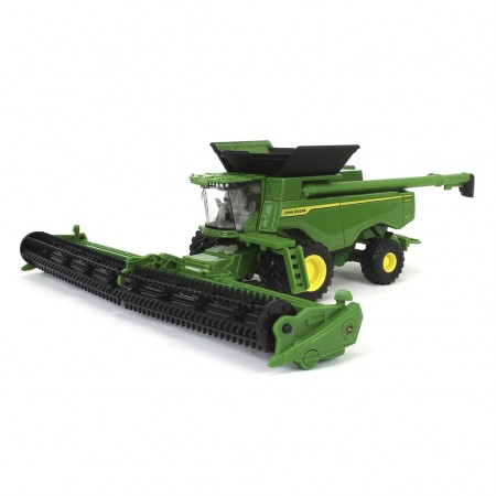Conjunto de Colheita John Deere 1:64  X9 1100 Combine, Trator 8r 370, Grain Cart e Caminho Com Carreta  Ertl Replica Play (45955)
