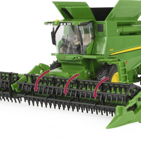 Conjunto Ertl de Colheita John Deere S780 Combine, Trator 7240r e Grain Cart (47358)