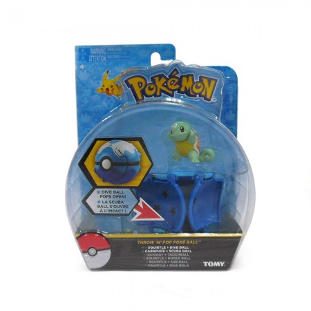Boneco Tomy Pokemon Squirtle & Driv Throw Poke Ball 19112