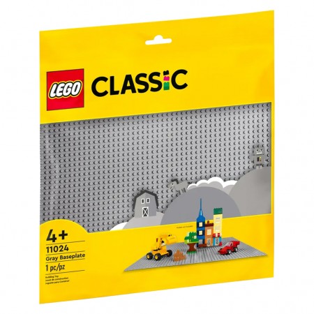 Base Lego Classic Baseplate - Cinza (11024)