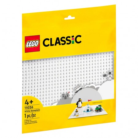 Base Lego Classic Baseplate - Branco (11026)