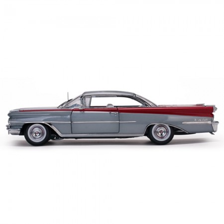 Carro Sun Star Oldsmobile 98 H.top 1959 Escala 1/18 - Cinza e Vermelho