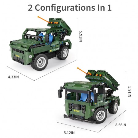 Caminho de Montar Controle Remoto 2-in-1 Im Master: Mechanical Master No.8021 - Rocket Launcher 364 Pcs