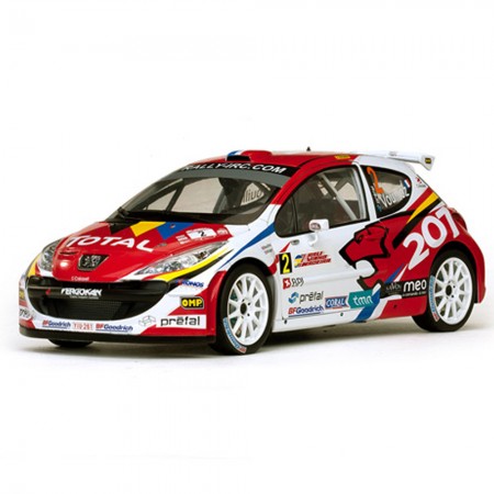 Carro Sun Star Peugeot 207 S2000 #2 N.vouilloz 2008 Escala 1/18 - Vermelho e Branco