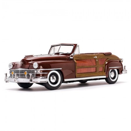 Carro Sun Star Chrysler Town & Country 1948 Escala 1/18 - Marrom