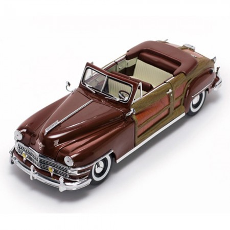 Carro Sun Star Chrysler Town & Country 1948 Escala 1/18 - Marrom