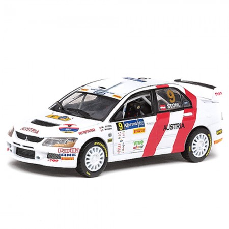 Carro Vitesse Mitsubishi L.evo #9 M.stohl 2009 Escala 1/43 - Branco