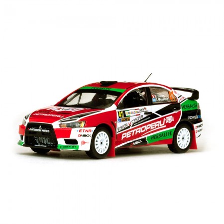 Carro Vitesse Mitsubishi L.evo #41 N.fuchs 2013 Escala 1/43 - Branco Vermelho e Verde