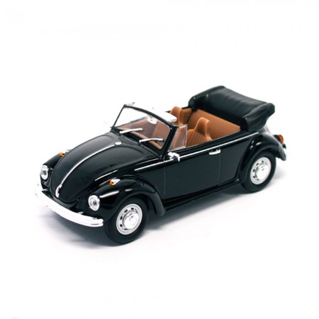 Carro Lucky Volkswagen Beetle Top Open 1972 Escala 1/43 - Preto