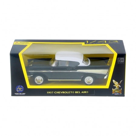 Carro Lucky Chevrolet Bel Air Black 1957 Escala 1/43 - Preto