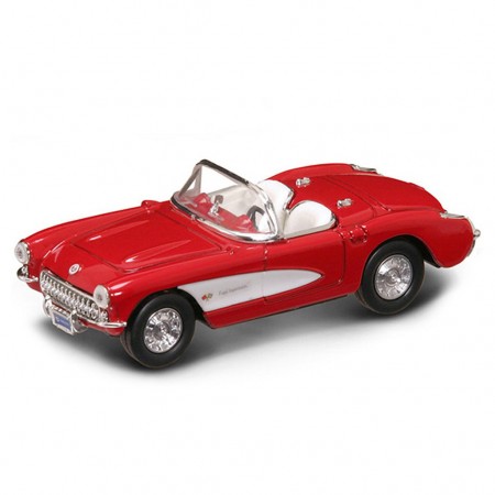 Carro Lucky Chevrolet Corvette 1957 Escala 1/43 - Vermelho
