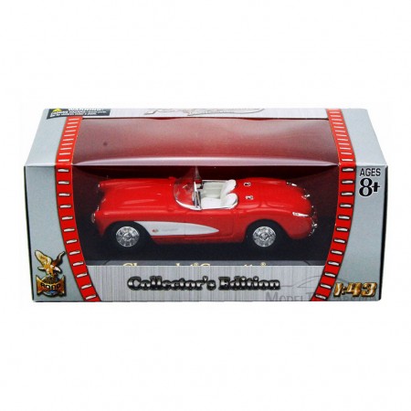 Carro Lucky Chevrolet Corvette 1957 Escala 1/43 - Vermelho