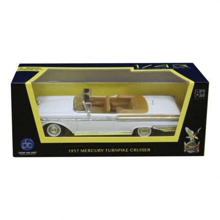 Carro Lucky Mercury Turnpike Cruiser 1957 Escala 1/43 - Branco