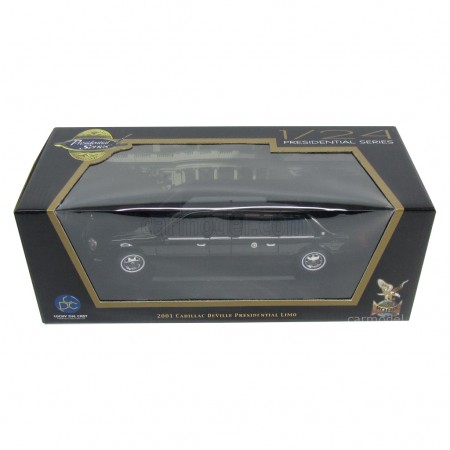 Carro Lucky Cadillac Limousine Deville Presidential 2001 Escala 1/24 - Preto