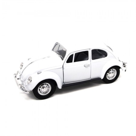 Carro Lucky Volkswagen Beetle 1967 Escala 1/24 - Branco