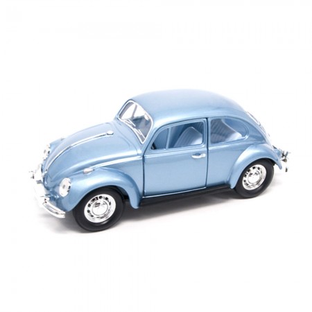Carro Lucky Volkswagen Beetle 1967 Escala 1/24 - Azul Metlico