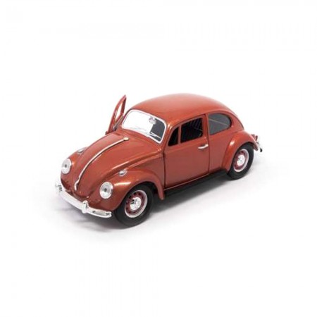 Carro Lucky Volkswagen Beetle 1967 Escala 1/24 - Marrom