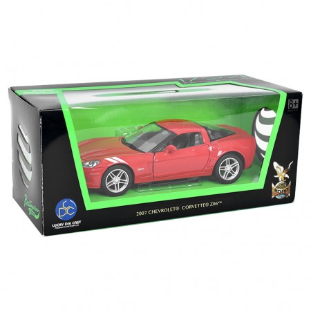 Carro Lucky Corvette Z06 2007 Escala 1/24 - Vermelho