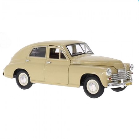 Carro Lucky Gaz-m20 Pobeda Escala 1/24 - Marrom e Creme