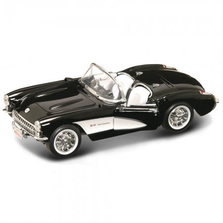 Carro Lucky Chevrolet Corvette 1957 Escala 1/18 - Preto