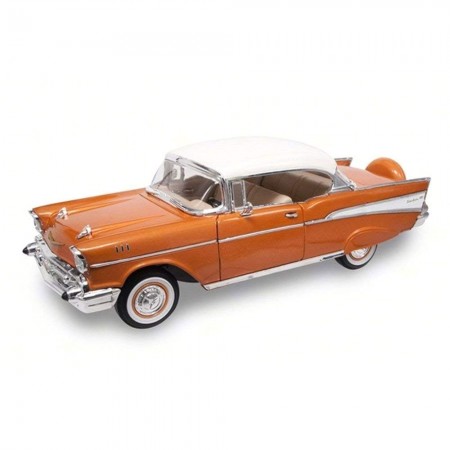 Carro Lucky Chevrolet Bel Air 1957 Escala 1/18 - Marrom Dourado