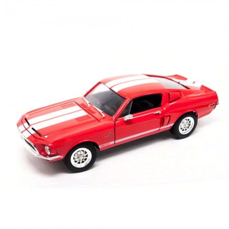 Carro Lucky Ford Shelby Mustang Gt-500k 1968 Escala 1/18 - Vermelho