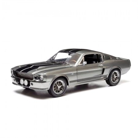 Carro Lucky Ford Shelby Mustang Gt 1968 Escala 1/18 - Prata Metlico