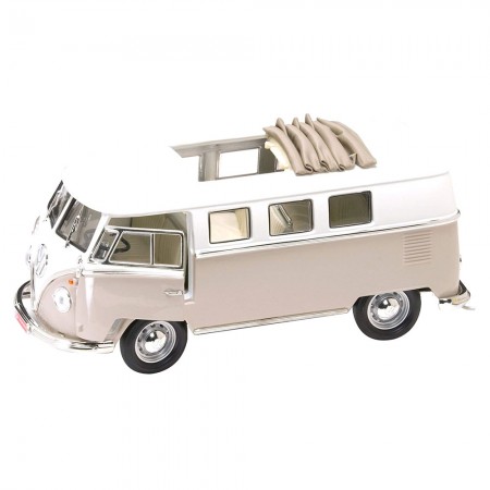 Carro Lucky Volkswagen Microbus 1962 Escala 1/18 - Cream