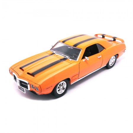 Carro Lucky Pontiac Firebird Trans 1969 Escala 1/18 - Laranja