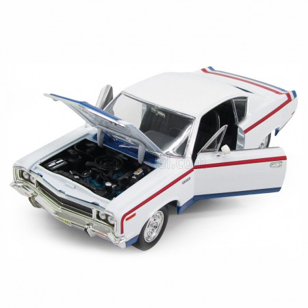 Carro Lucky Amc Rebel 1970 Escala 1/18 - Branco