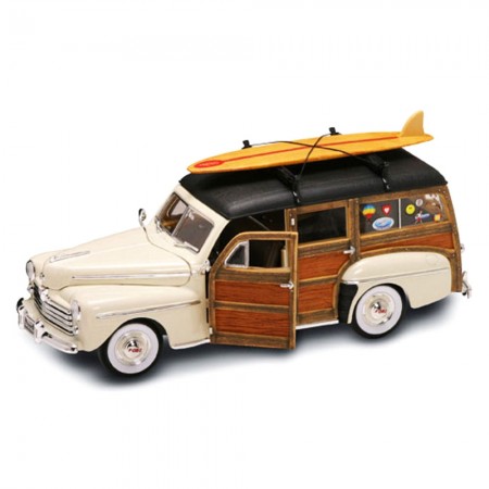 Carro Lucky Ford Woody 1948 Escala 1/18 - Amarelo