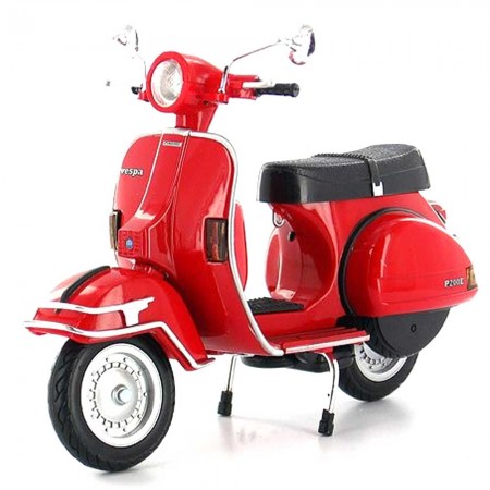 Moto New Ray Vespa P200e Escala 1/12 - Vermelho