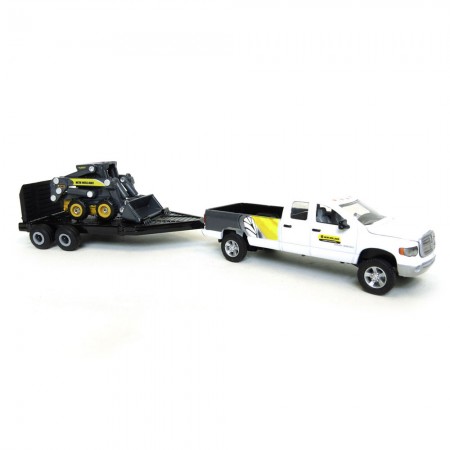 Trator Ertl New Holland - L170 Skid Steer Loader With Dodge Pickup - Escala 1/64