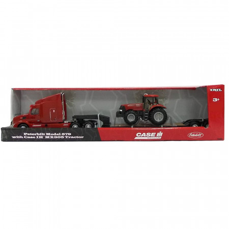Caminhão Ertl - Peterbilt 579 With Case Ih Mx305 Tractor - Escala 1/32
