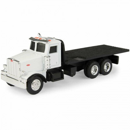 Caminho Tomy Ertl - Peterbilt Flatbed Truck 46709 - White - Escala 1/64