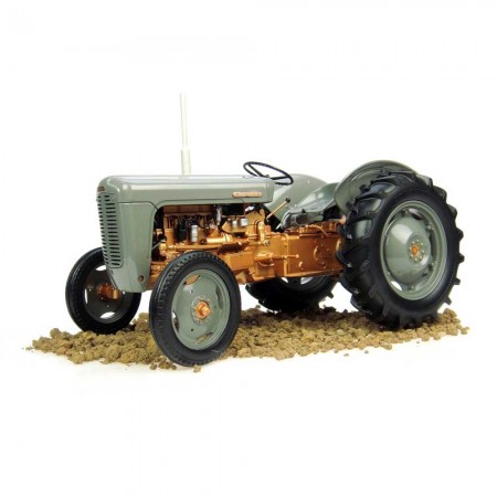Trator Universal Hobbies Ferguson Fe 35 1956 Uh2986 Escala 1/16 - Cinza e Dourado